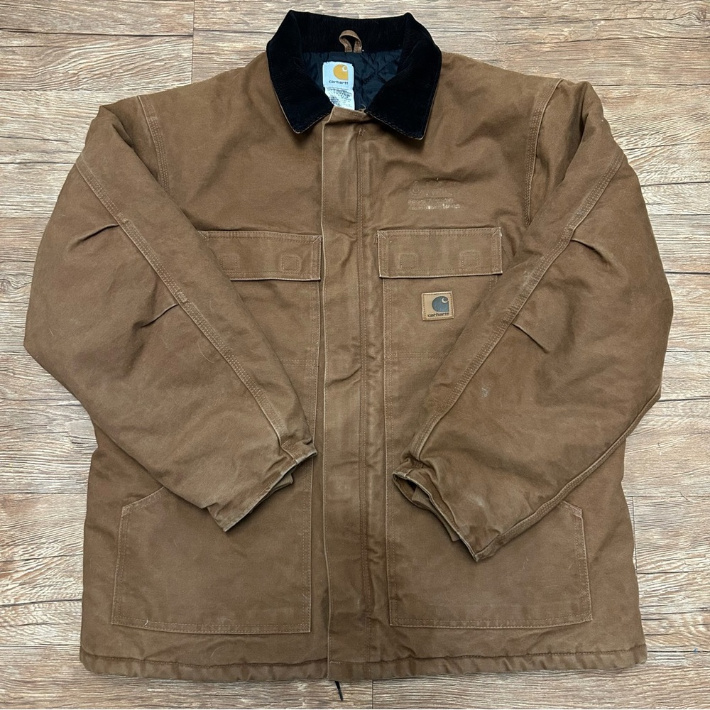 Carhartt brown and tan jacket